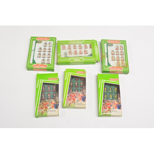 105 - The New Subbuteo table soccer International Edition large set together with one other Subbuteo table... 