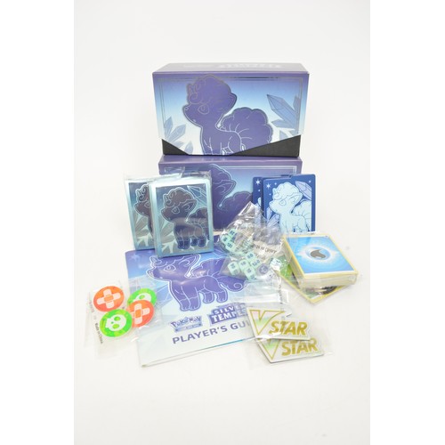 108 - Large collection of Pokemon TCG Silver Tempest Trading Cards plus tins, folders, dividers and wallet... 
