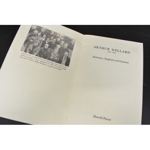 112 - Rare Harold Pinter 1930-2008. 'Arthur Wellard', Privately published booklet by the author 1981. 11 p... 