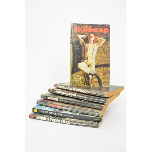 113 - New English Library paperbacks (x7) titled Skinhead, Trouble for Skinhead, Skinhead Escapes, Boot Bo... 