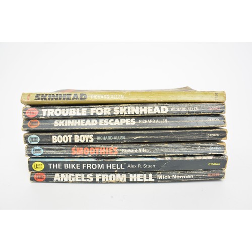 113 - New English Library paperbacks (x7) titled Skinhead, Trouble for Skinhead, Skinhead Escapes, Boot Bo... 
