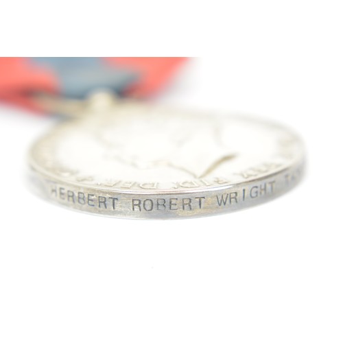 184 - A British military George VI Imperial Service medal awarded to Herbert Robert Wright Taylor together... 