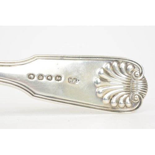 216 - Victorian silver ladle, shell design, hallmarked London c.1842, approx weight 290g.
