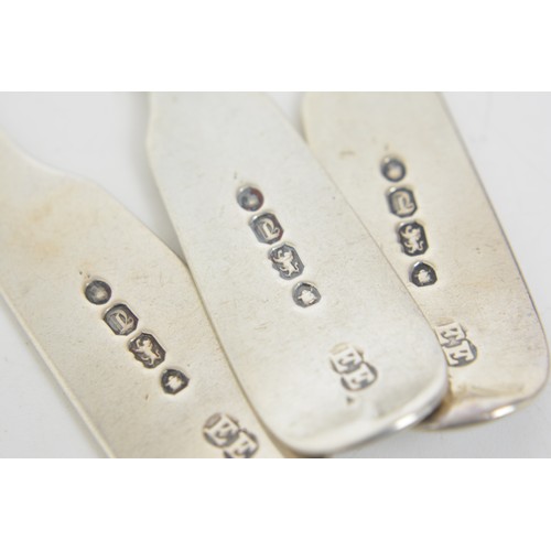 222 - Antique silver teaspoons, (Georgian and Victorian) together with fish knives, salt spoons and sugar ... 