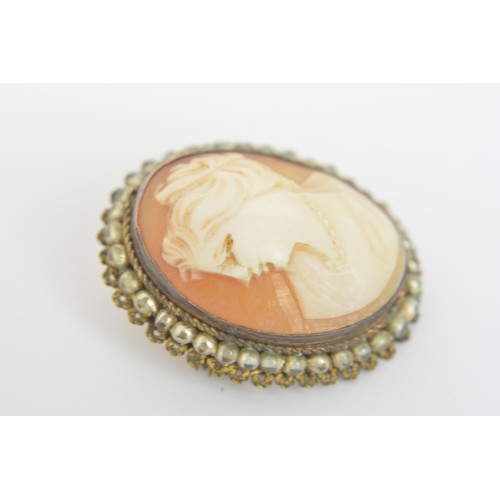 227 - Pearl necklace and earrings including a screw back pair of drop earrings marked 18k, boxed moonstone... 