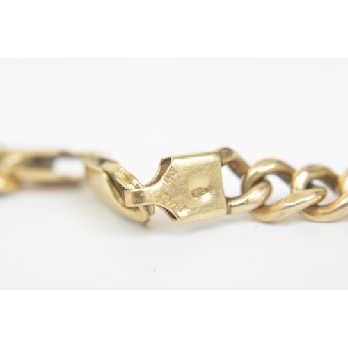 253 - 9ct gold belcher necklace approx length 19