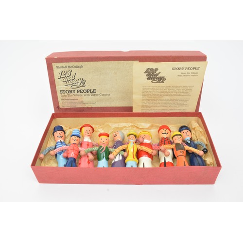 109 - Rare - Sheila McCullagh wooden people (Roger Red Hat series), in original box and fantastic conditio... 
