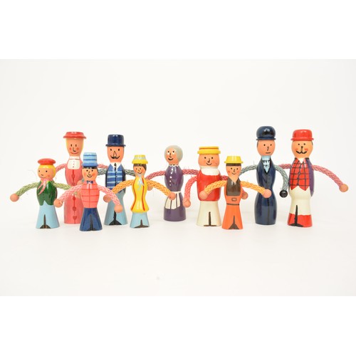 109 - Rare - Sheila McCullagh wooden people (Roger Red Hat series), in original box and fantastic conditio... 