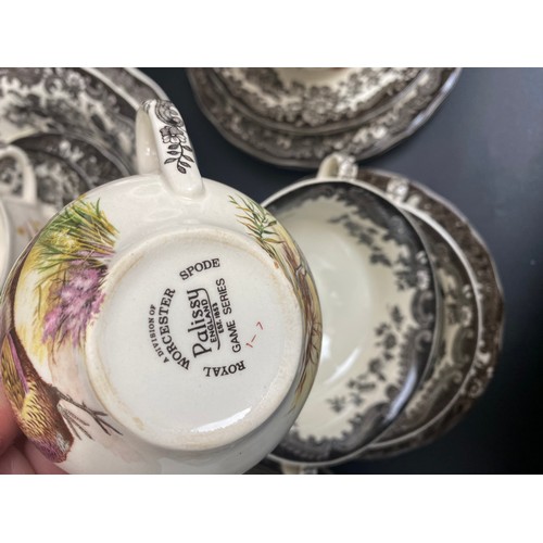 35 - Royal Worcester Palissy Spode China, Game Series group, 40 items.