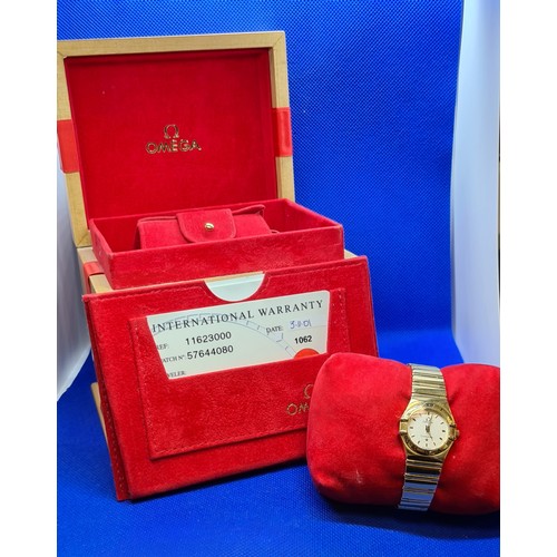 17 - Omega 18ct Gold constellation ladies watch. In Super like new condition. Bought in 2001 from Weir an... 