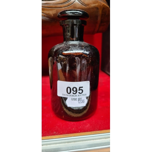 95 - Victorian Medicine bottle with stopper in VGC