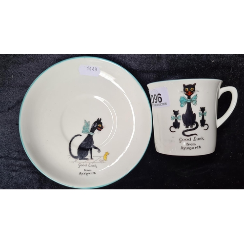 96 - Black cat collection Two pieces of 1930s Fords China 