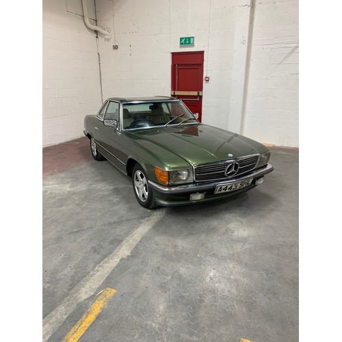 2 - Mercedes SL280 1983, rare vintage/thistle green with cream leather seats. 130k miles. Dry stored for... 