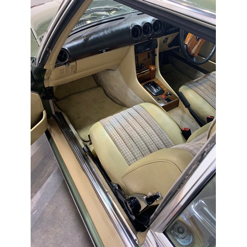 2 - Mercedes SL280 1983, rare vintage/thistle green with cream leather seats. 130k miles. Dry stored for... 