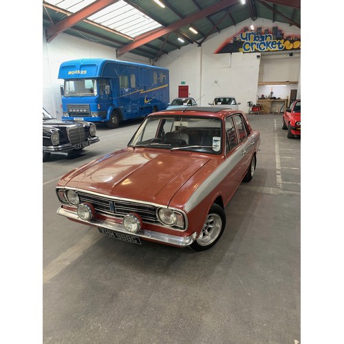 5 - FORD CORTINA MARK II, SUPER 1600, 1968, manual, 4 door saloon. showing 60,000 miles, Red with dark s... 