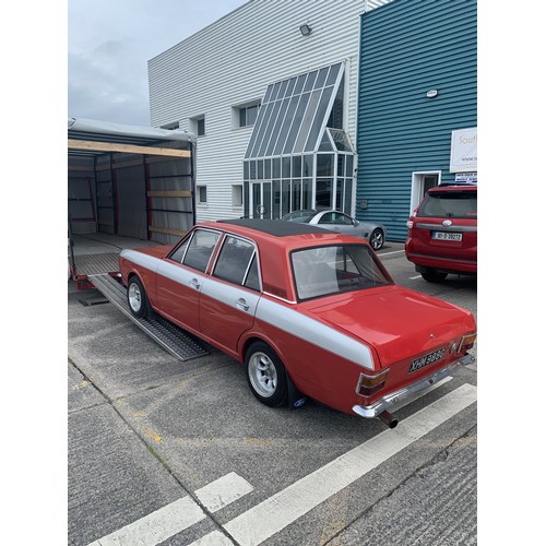 5 - FORD CORTINA MARK II, SUPER 1600, 1968, manual, 4 door saloon. showing 60,000 miles, Red with dark s... 