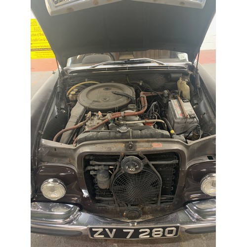 4 - Mercedes S 280 (2.8L), 1973, Auto, 4 door saloon, showing 60,149 (unverified) miles, brown with ligh... 