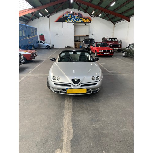 10 - ALFA ROMEO SPYDER V6, 3L, 2001, AS NEW WITH ONLY 17K MILES, SILVER WITH BLACK LEATHER INTERIOR. WE B... 