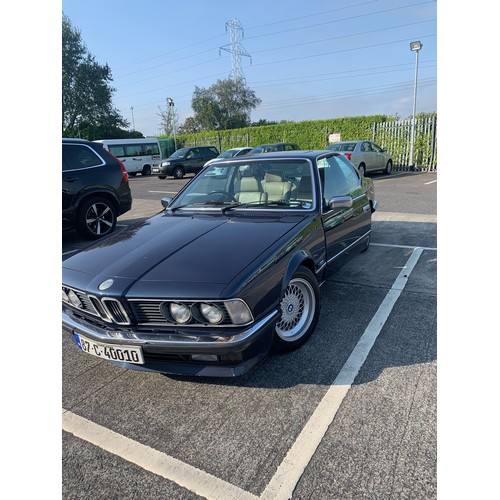 21 - BMW635CSI, 1987, ONLY 85k miles, NAVY WITH CREAM LEATHER INTERIOR. A FINE EXAMPLE OF THIS VERY COLLE... 