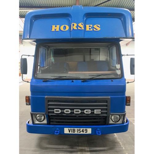 16 - Dodge 100 Classic ‘Commando’ Horse Box/Lorry, 1983, Blue with Twin Axle-rigid Body. A very impressiv... 