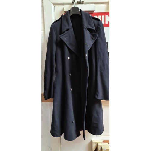 103 - Vintage irish Grade Double breasted over coat in heavy wool with 13 Garda Buttons.