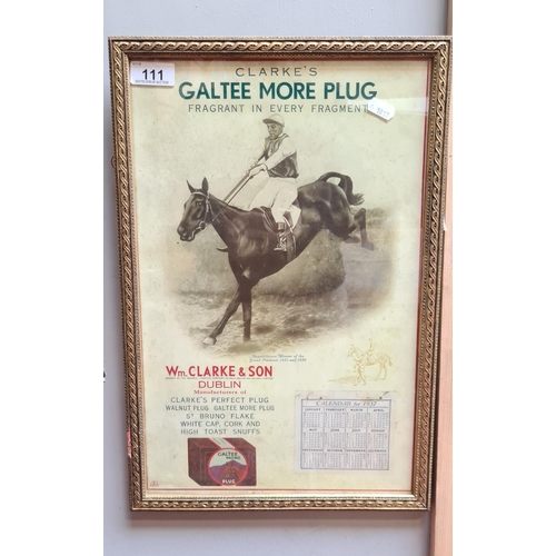 111 - Clarkes Galtee More Plug, With an image of The grand national 1955-1956 Reynolds Town. CLarkes and S... 