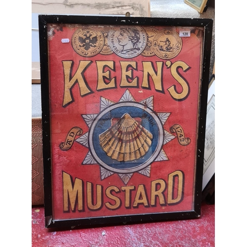 120 - Antique Keens Mustard large Sign