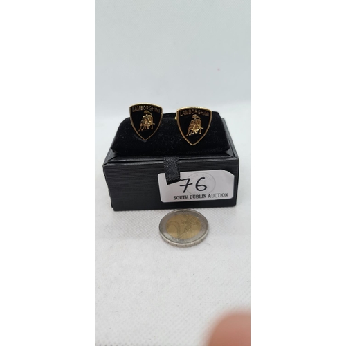 76 - Pair of Lamborghini gents cufflinks.