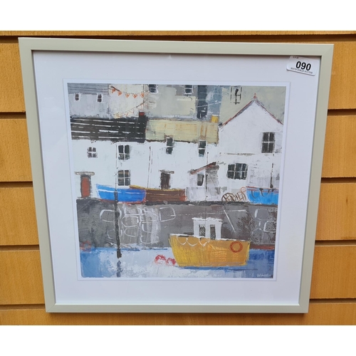 90 - Print of a harbour scene by B Halbrooke