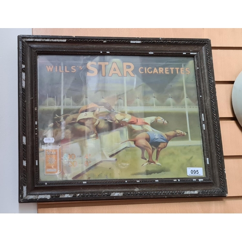 95 - Will Star Cigarettes adverting print with grey hounds.