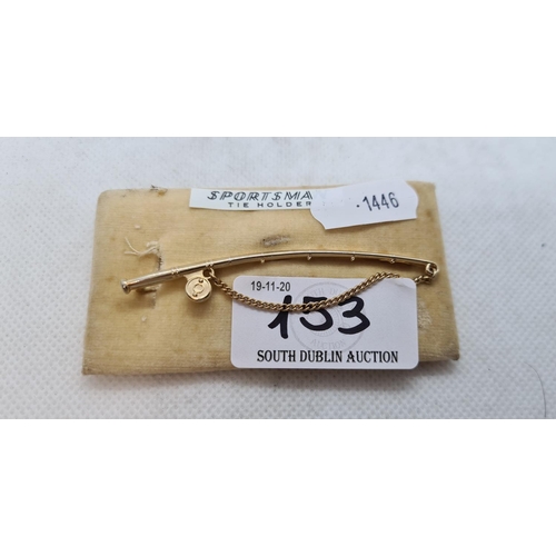 153 - Fishing rod Tie clip as new.