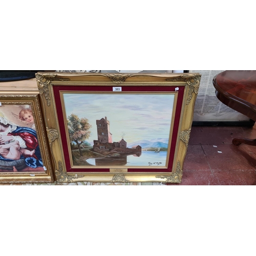 303 - Oil on Canvas of Ross Castle Kilalrney, by Ray Mac Mcarthy.