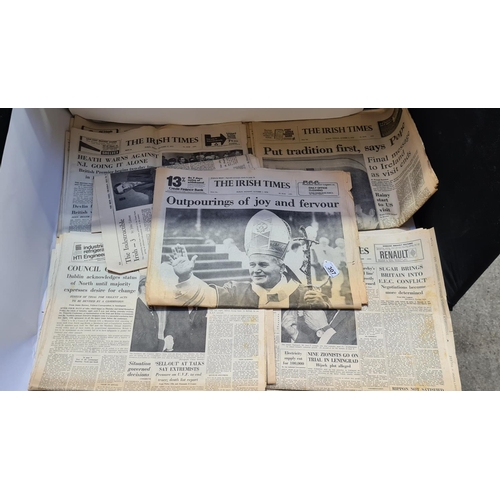307 - Large Selection of Irish newspapers from the 1970s mostly the Irish Times.
