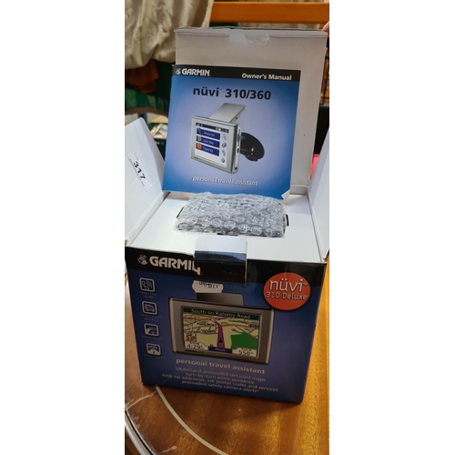 317 - Garmin Nuvi 310 Deluxe Sat nav in box looks fresh.