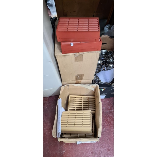 353 - 3 boxes of plastic air vents,