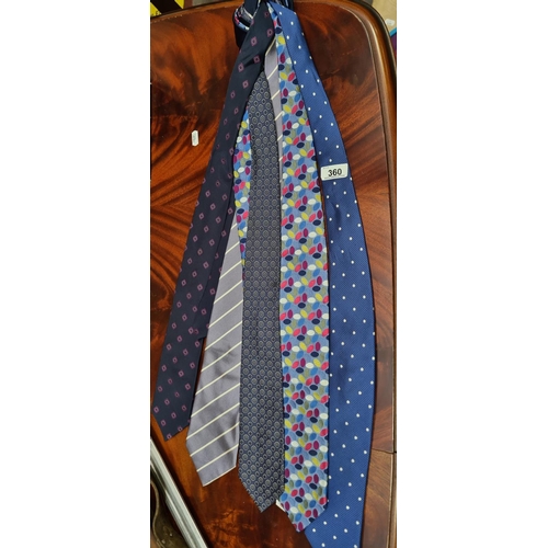 360 - 5 Designer ties inc Duchamp, Tommy Hillfiger, Armani, Loius Copeland etc.