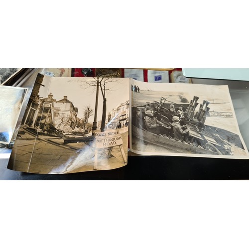 96 - Large Selection of Black and white some originals and some reprints of pictures of World War 2. Inc ... 