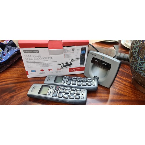 361 - Idect, Twin digital cordless Phones with phonebook and call blocker.