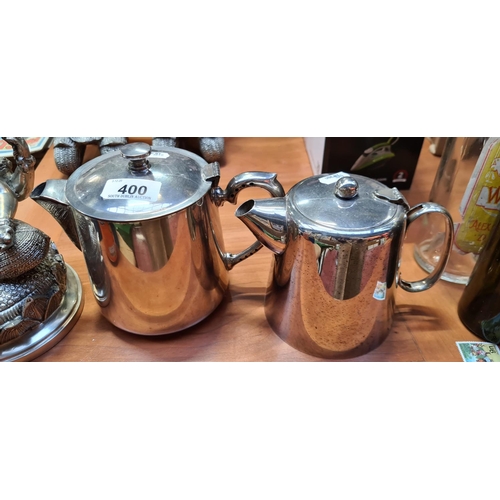 400 - Pair of EPNS tea pots