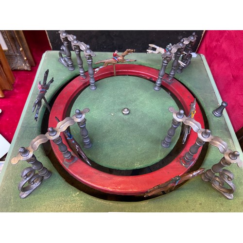 182 - Rare French mechanical horse racing game 