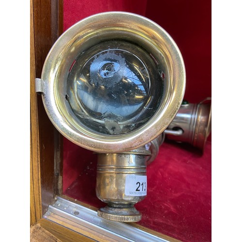 213 - Super pair of Miller antique Bike lamp just cleaned. very good examples.