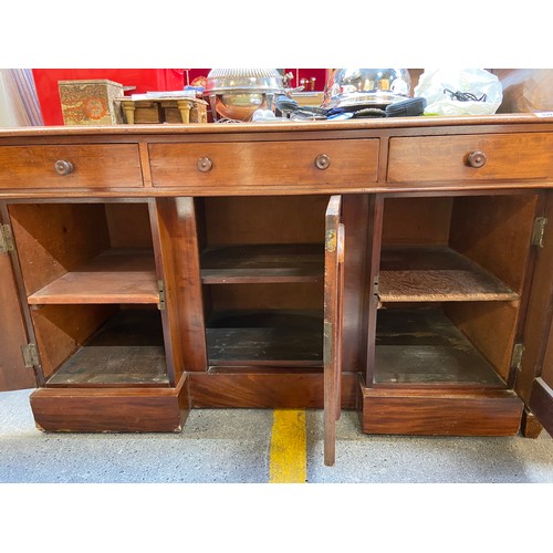 539 - Super antique Executive desk with tooled leather top Super example, lovely piece of functional furni... 