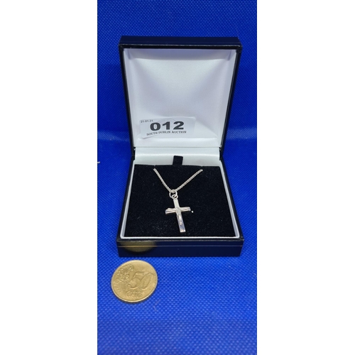 12 - Large new Sterling Silver cross and 18