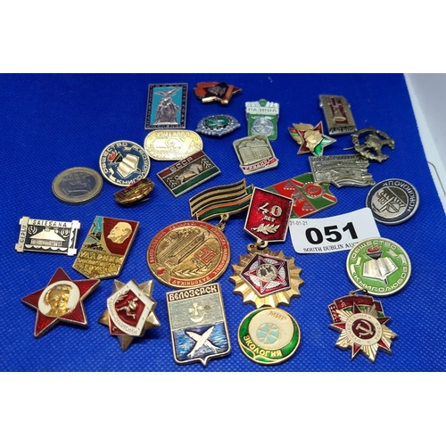 51 - 24 Soviet Badges inc military examples.