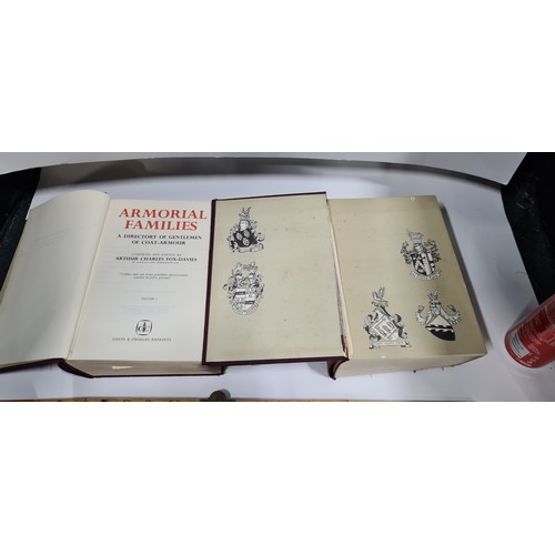 431 - Two large Volumes of Armorial Families Volume 1 and 2. 