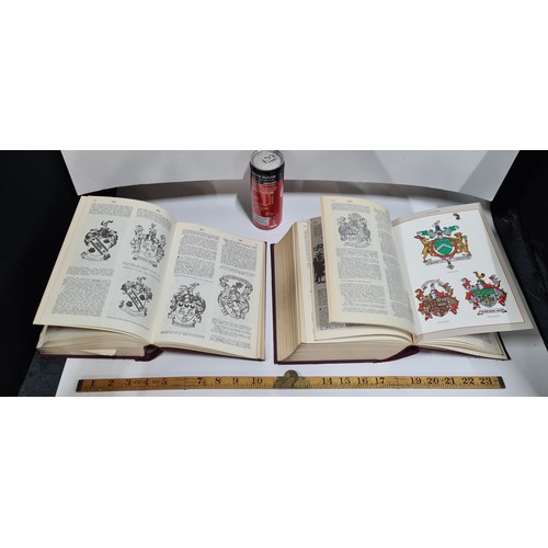 431 - Two large Volumes of Armorial Families Volume 1 and 2. 