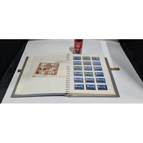 457 - LArge Album of world stamps. Full,  with Churchhill mint sets etc.