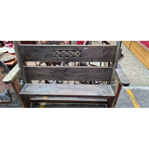 385 - Fabulous Viking inspired Bench, Indoor or outdoor bench. Good quality from a top Dublin visitors att... 