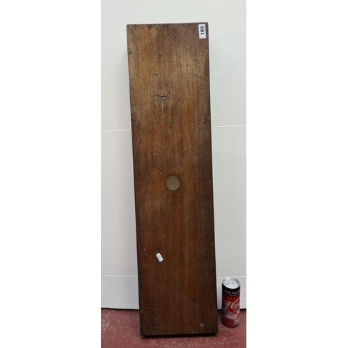 189 - Long antique wooden box in good order. 95cm tall.