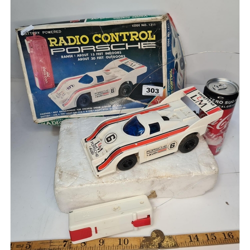 303 - Vintage Radio controlled Porsche with box.